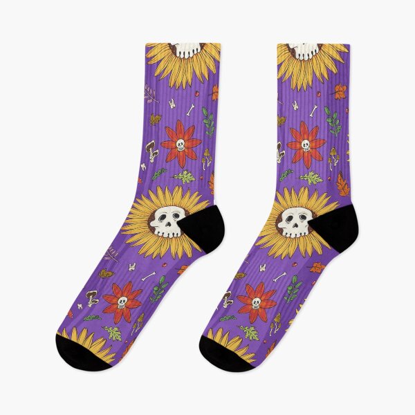 Item preview, Skull Flowers & Spooky Woodland Purple designed and sold by vaner-vaner.