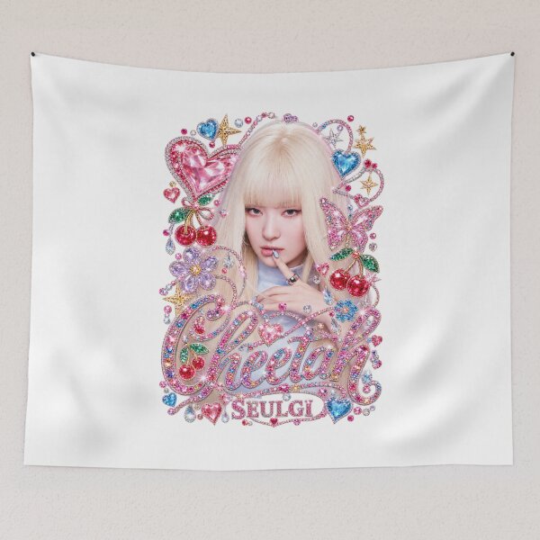 Item preview, Red Velvet Seulgi Cheetah Crystal Heart Art designed and sold by Valereekmerch.