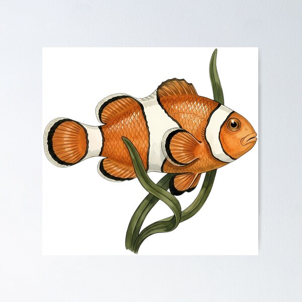 Item preview, Vintage Naturalist Clownfish — Antique Fish Art Print designed and sold by Catch333.
