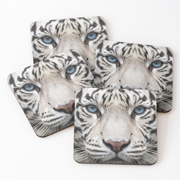 Item preview, Beautiful White Tiger Face - Close Up Portrait designed and sold by TeeBeeDesigns.