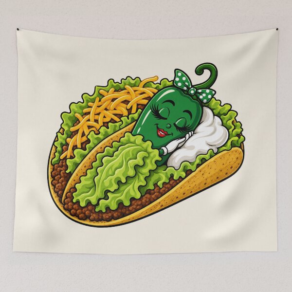 Item preview, Cute Sleeping Jalapeno designed and sold by Rosie's Wildflower Boutique.
