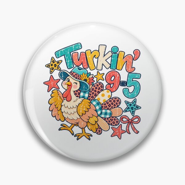 Item preview, Turkin' 9-5 Thanksgiving Turkey Cowboy Hat Vintage Retro designed and sold by DYALEEZ-XCR.