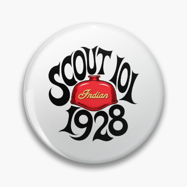 Item preview, 1928 Indian Scout 101 Groovy Psychedelic Vintage Motorcycle Emblem designed and sold by dumas-ka.