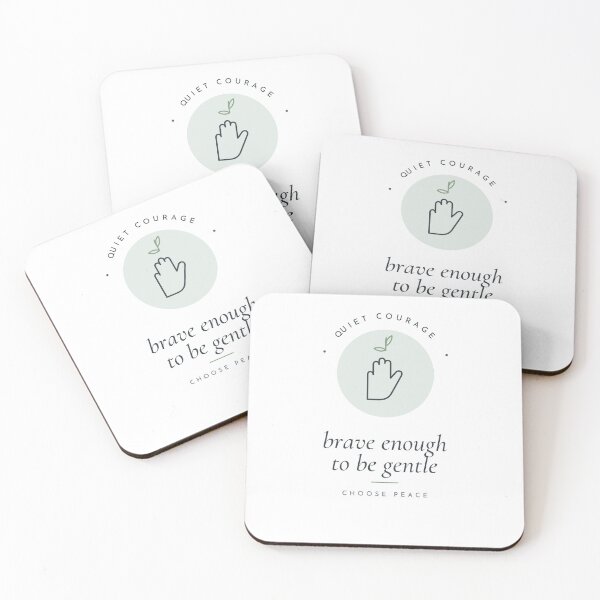 Item preview, Brave Enough to Be Gentle Minimal Peace designed and sold by CataRedBubble.