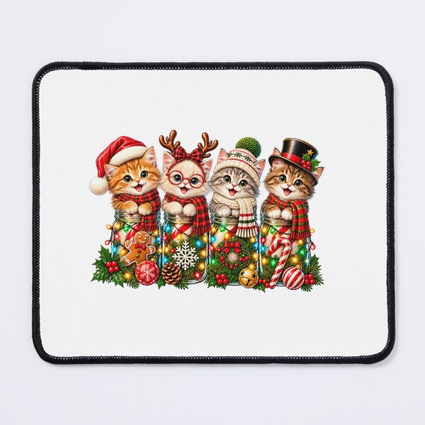 Item preview, Four Adorable Kittens In Christmas Mason Jars Holiday Graphic designed and sold by DYALEEZ-XCR.