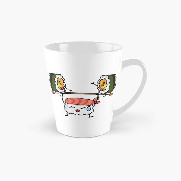 Item preview, Cute Kawaii Sushi Lifting Weights Funny Gym Foodie Meme designed and sold by Hilal-Studio.