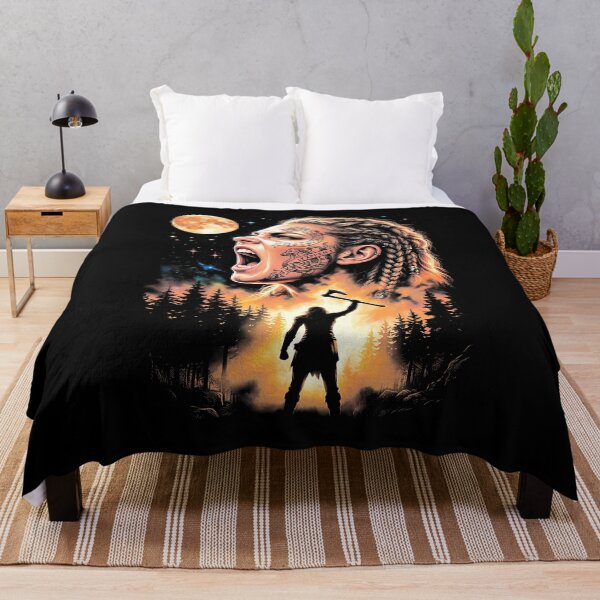 Item preview, Viking Woman Norse Mythology Maiden Girl Howling At The Moon designed and sold by GrandeDuc.