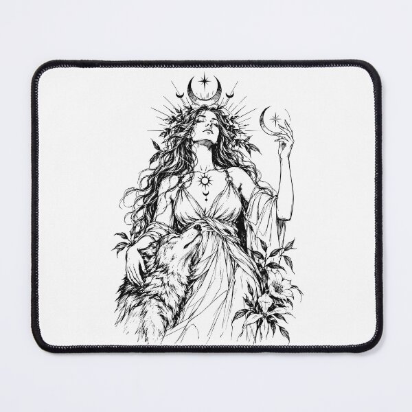 Item preview, Divine Feminine - Celestial Goddess and Wolf designed and sold by bapupa.