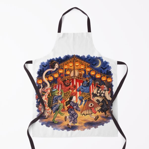 Item preview, Yokai Halloween Bon Odori Festival - Japanese Monsters Party Art designed and sold by japan-picto.
