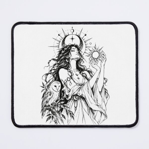 Item preview, Divine Feminine - Mystical Sun Goddess and Owl designed and sold by bapupa.