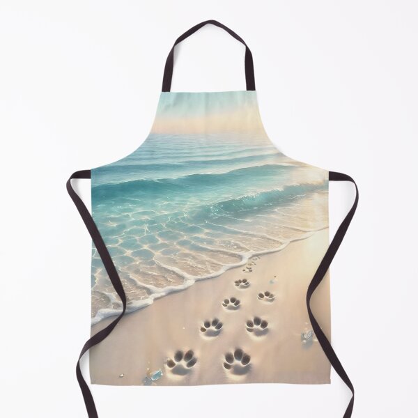 Item preview, Dog Paw Prints on Sandy Beach designed and sold by Sybille-Yates.