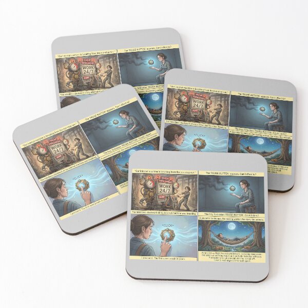 Item preview, The pause button: A blessing for overworked souls designed and sold by Mianku | Für das Leben.
