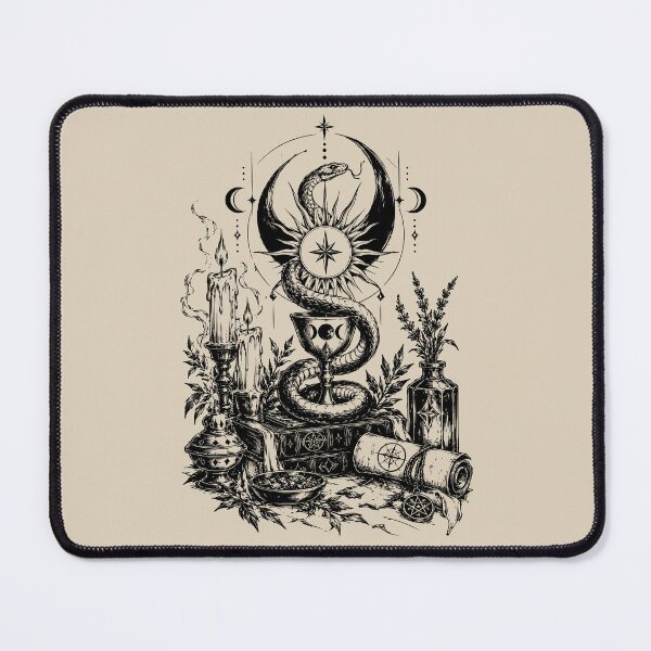 Item preview, Occultism - Occult Altar with Serpent and Moon designed and sold by bapupa.