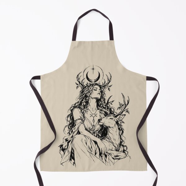 Item preview, Pagan Mystical Moonlit Forest Goddess and Deer designed and sold by bapupa.