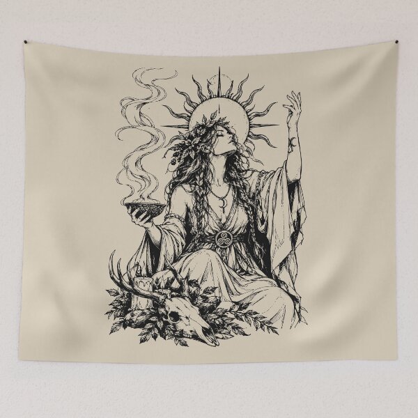 Item preview, Pagan Mystical Sunlit Ritual Witch designed and sold by bapupa.
