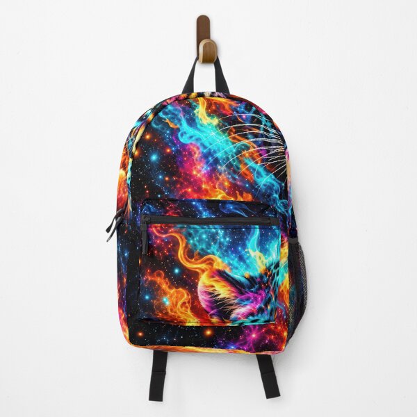 Item preview, Roaring Leopard Cosmic Fire Art with Neon Psychedelic Colours and Fierce Energy designed and sold by Very Peculiar.