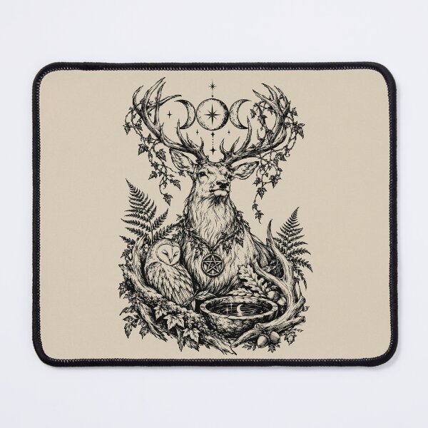 Item preview, Wicca Mystical Stag and Triple Moon designed and sold by bapupa.