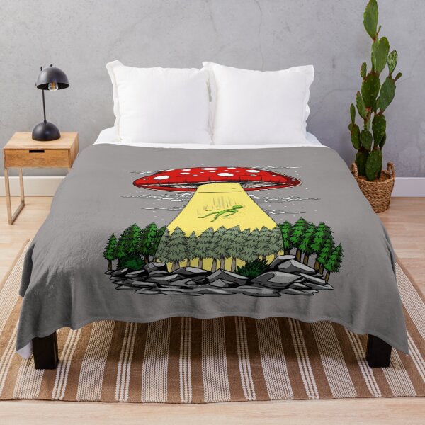 Item preview, Mushroom UFO Alien Abduction Forest-16 designed and sold by hallahanjosi.
