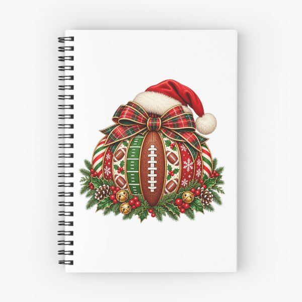 Item preview, Festive Football Pumpkin With Santa Hat And Christmas Decorations designed and sold by DYALEEZ-XCR.