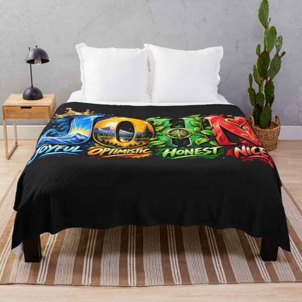 Item preview, John Name Positive Traits Colorful Typography designed and sold by MilikDesignsPro.