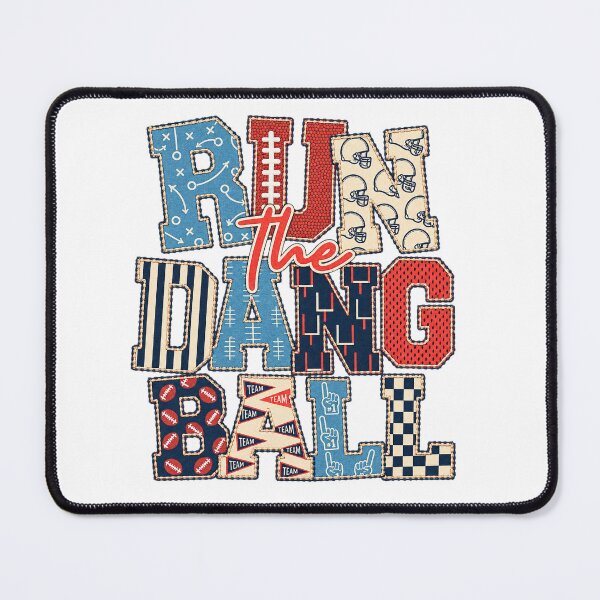 Item preview, Run The Dang Ball Football Stitched Patchwork Vintage Graphic designed and sold by DYALEEZ-XCR.