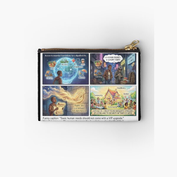 Item preview, Universal rights: food, shelter, safety, health for all designed and sold by Mianku | Für das Leben.