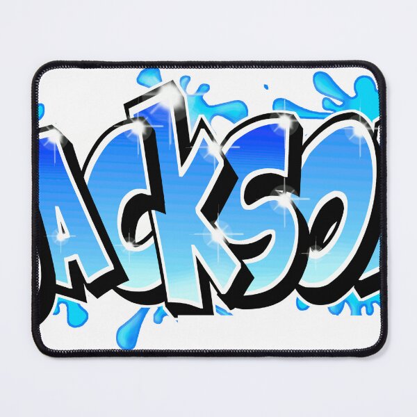 Item preview, JACKSON Name Graffiti Cyan blue v2 – Cool Custom Street Art Gift designed and sold by BlachGallery.