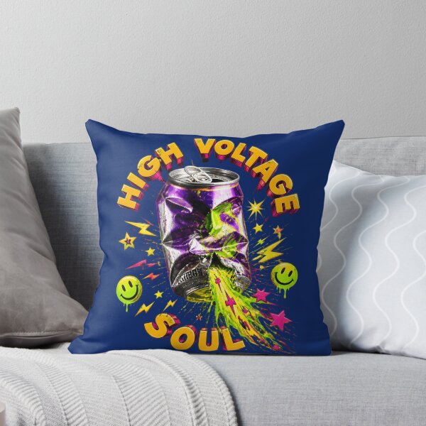 Item preview, High Voltage Soul Crushed Can Y2K Grunge designed and sold by CloudyCatArt.