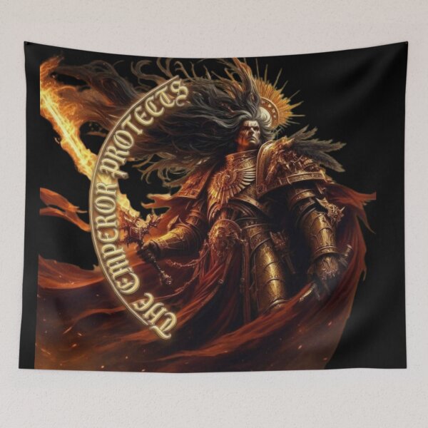 Item preview, The Emperor Protects - Dark Fantasy Golden Warrior designed and sold by Jurand  Creations.