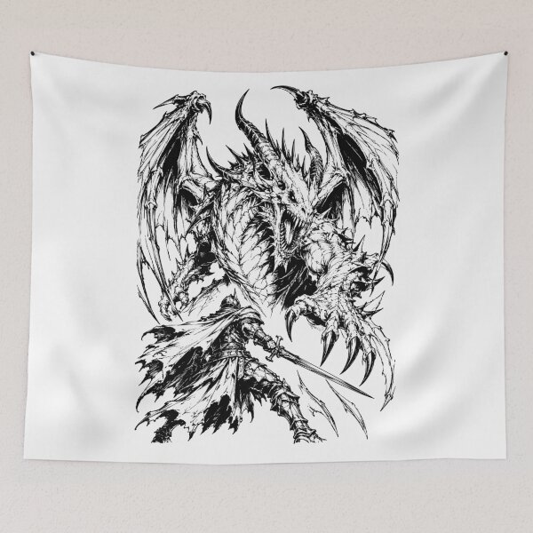Item preview, Boss Fight - Knight Versus the Skeletal Dragon designed and sold by bapupa.