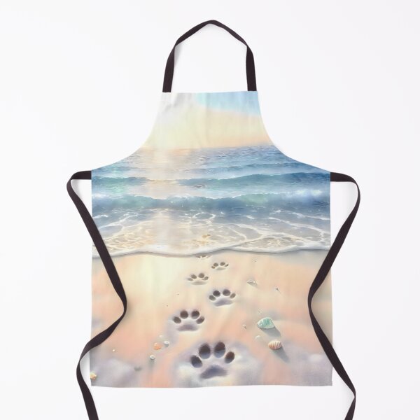 Item preview, Dog Paw Prints on Sandy Beach designed and sold by Sybille-Yates.