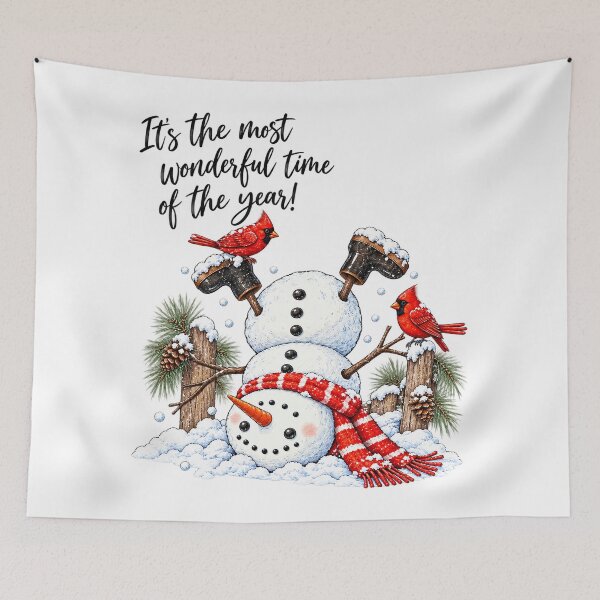 Item preview, Funny Upside Down Snowman With Red Cardinals Christmas Graphic designed and sold by DYALEEZ-XCR.