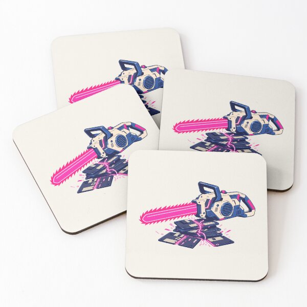 Item preview, Neon Chainsaw vs Floppy Disks designed and sold by KungPowUnicorn.