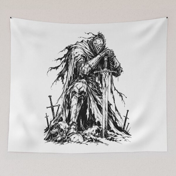 Item preview, Fallen Knight Beneath Torn Banners designed and sold by bapupa.