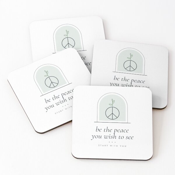 Item preview, Be the Peace You Wish to See Minimal Peace Sign designed and sold by CataRedBubble.