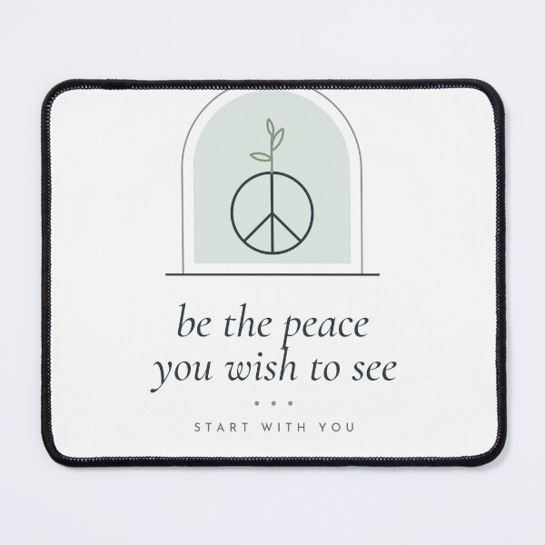 Item preview, Be the Peace You Wish to See Minimal Peace Sign designed and sold by CataRedBubble.