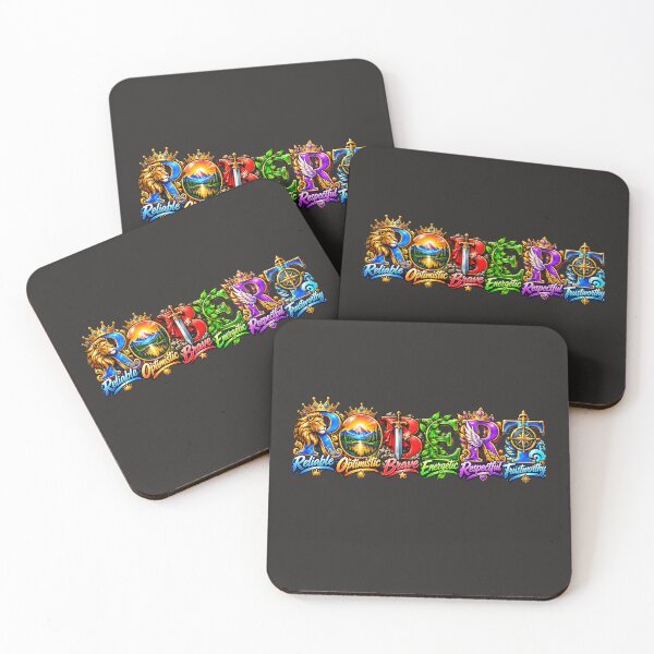 Item preview, Robert Name Positive Traits Colorful Typography designed and sold by MilikDesignsPro.
