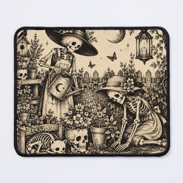 Item preview, Skeleton Witches Tea Party – Vintage Gothic Halloween designed and sold by Blink Art Studio.