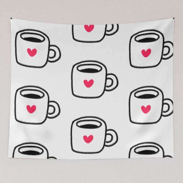 Item preview, Cute Coffee Mug with Pink Heart designed and sold by tammist.