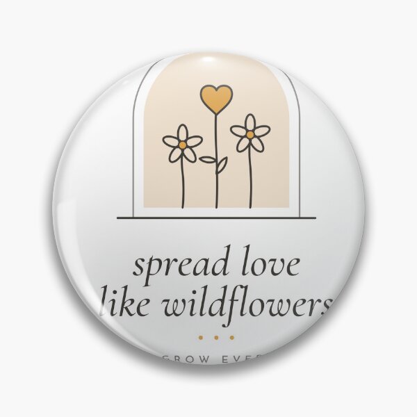 Item preview, Spread Love Like Wildflowers Minimal Boho Flowers designed and sold by CataRedBubble.