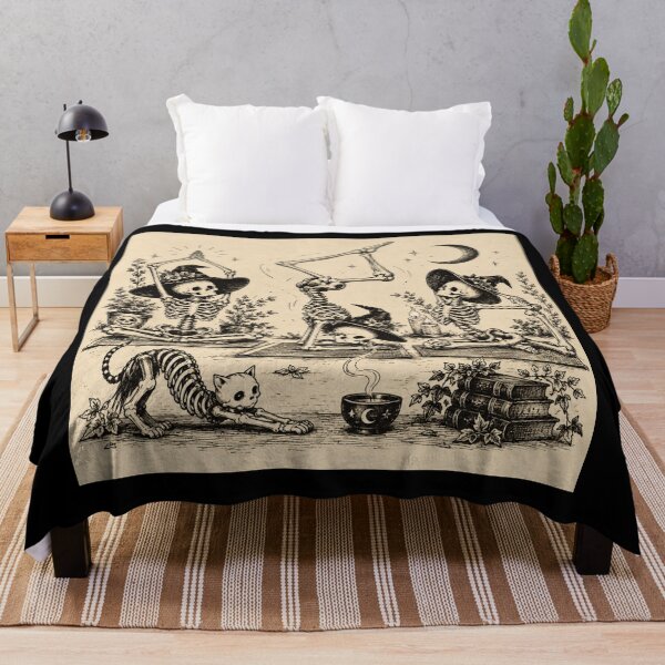 Item preview, Skeleton Yoga Club – Vintage Gothic Halloween designed and sold by Blink Art Studio.