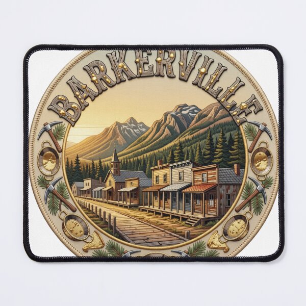 Item preview, Barkerville British Columbia Canada Gold Rush Boardwalk Village Embroidered Patch Sticker designed and sold by Imaginarium of Chaos falcon88 .