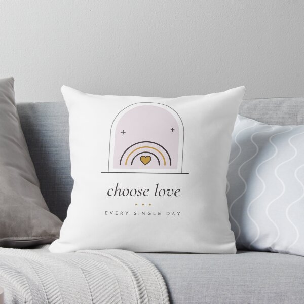 Item preview, Choose Love Minimal Rainbow Heart Arch designed and sold by CataRedBubble.