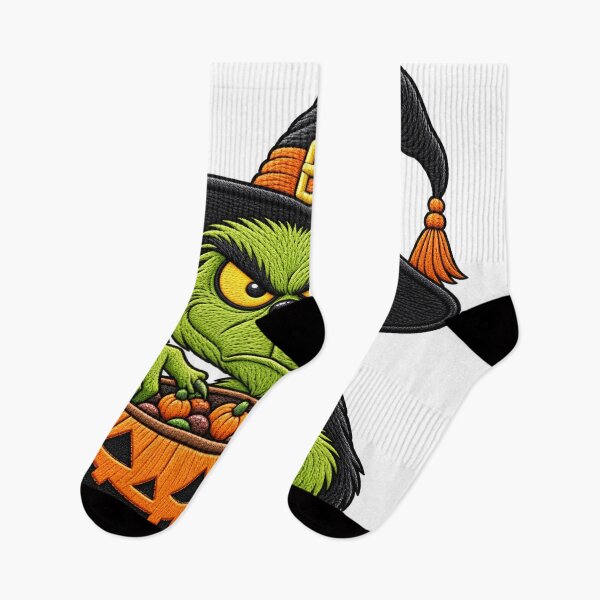Item preview, Grumpy Green Halloween Witch Pumpkin Candy Bowl designed and sold by Chaya Reid.
