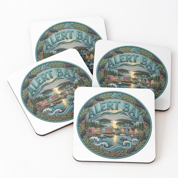 Item preview, Alert Bay British Columbia Canada Island Harbor Village Embroidered Patch Sticker designed and sold by Imaginarium of Chaos falcon88 .