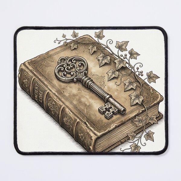 Item preview, Vintage Ancient Lore Grimoire with Skeleton Key designed and sold by Michaelragheb.