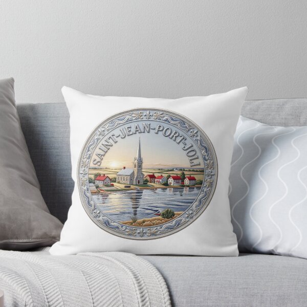 Item preview, Saint Jean Port Joli Quebec Canada Riverside Village Church Spire Embroidered Patch Sticker designed and sold by Imaginarium of Chaos falcon88 .