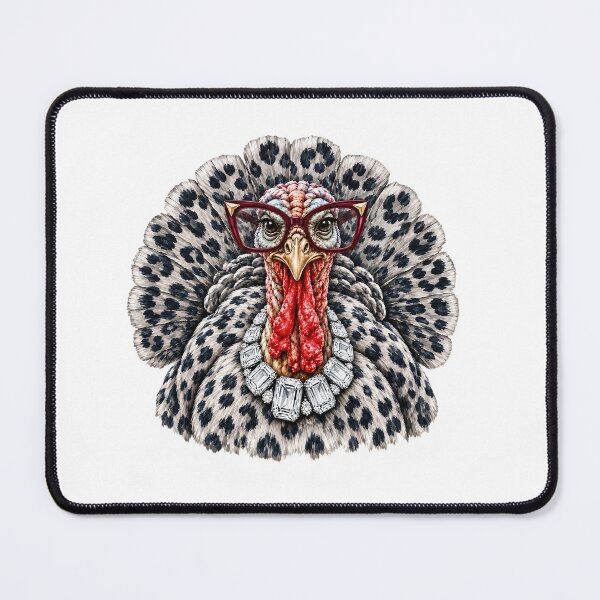 Item preview, Leopard Print Turkey Wearing Red Glasses And Diamonds designed and sold by DYALEEZ-XCR.
