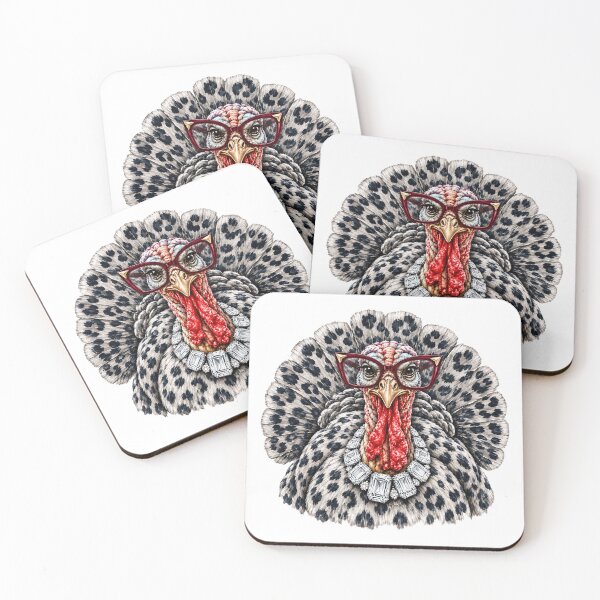 Item preview, Leopard Print Turkey Wearing Red Glasses And Diamonds designed and sold by DYALEEZ-XCR.