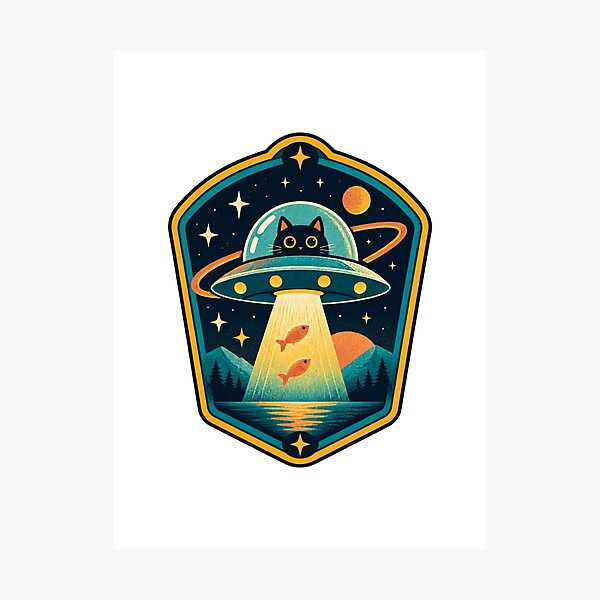 Item preview, The Purrfect Alien Cute Cat Extraterrestrial Design ⭐⭐⭐⭐⭐ designed and sold by FilthyOldHag.